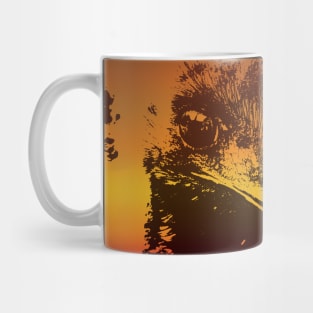 The Australian Native Animal Series: Kangaroo and Emu - The Iconic Marsupial and Flightless Bird with the Sunset Colors of Golden Hour Mug